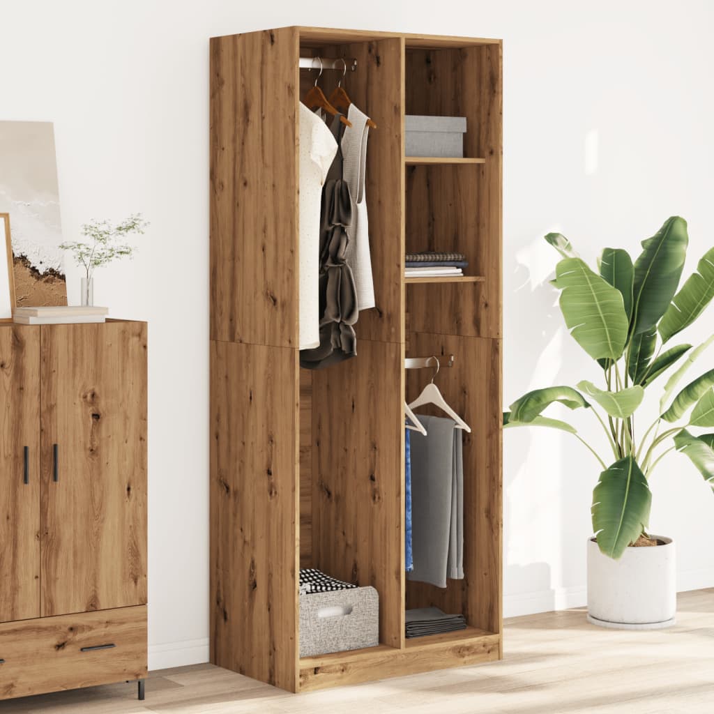 Wardrobe Artisian Oak 80x50x200 cm Engineered Wood