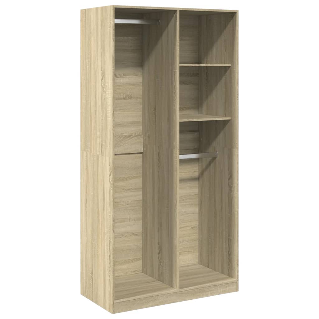 Wardrobe Sonoma Oak 100x50x200 cm Engineered Wood