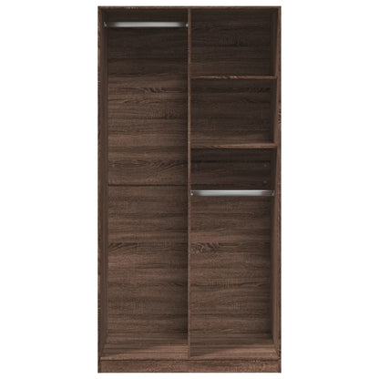 Wardrobe Brown Oak 100x50x200 cm Engineered Wood