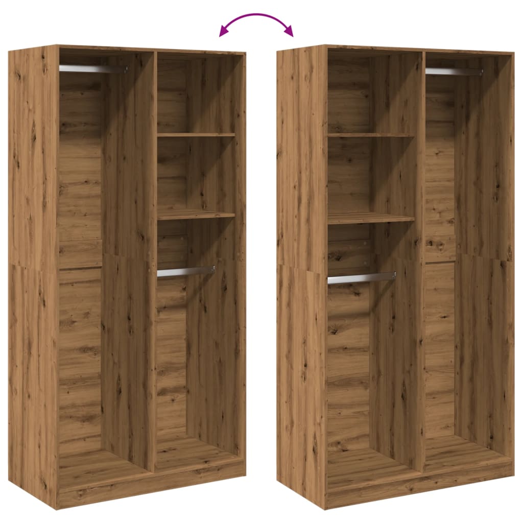 Wardrobe Artisian Oak 100x50x200 cm Engineered Wood