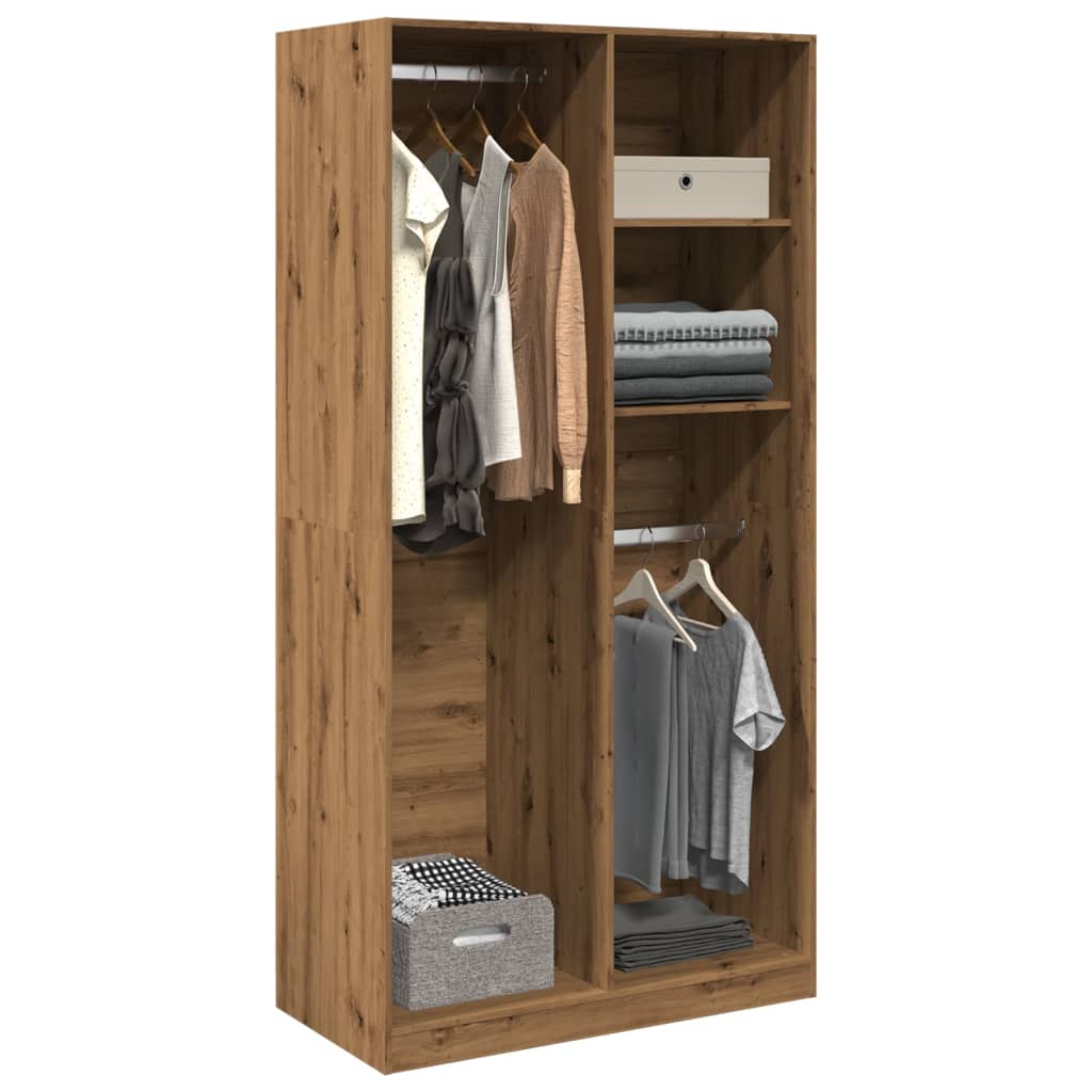 Wardrobe Artisian Oak 100x50x200 cm Engineered Wood