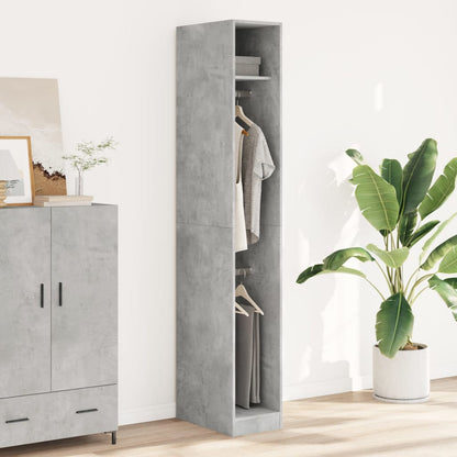 Wardrobe Concrete Grey 30x50x200 cm Engineered Wood