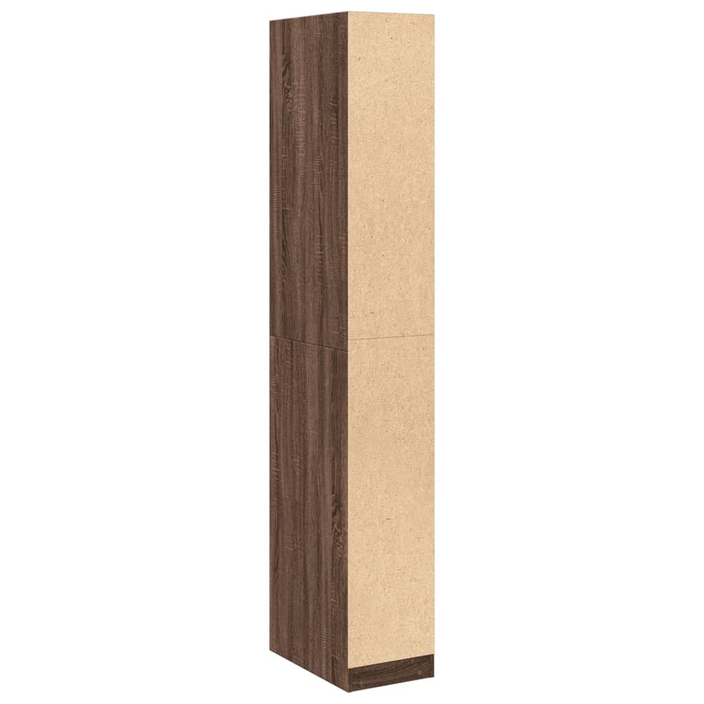 Wardrobe Brown Oak 30x50x200 cm Engineered Wood