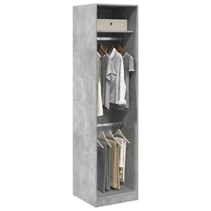 Wardrobe Concrete Grey 50x50x200 cm Engineered Wood