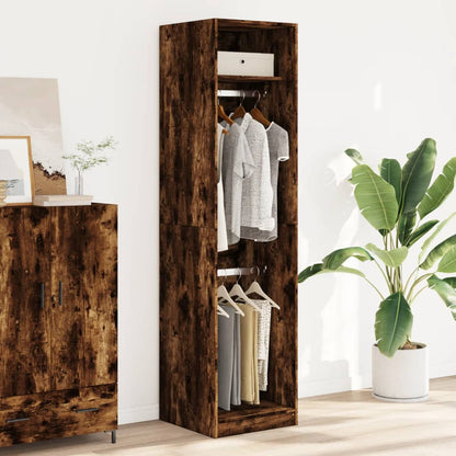 Wardrobe Smoked Oak 50x50x200 cm Engineered Wood