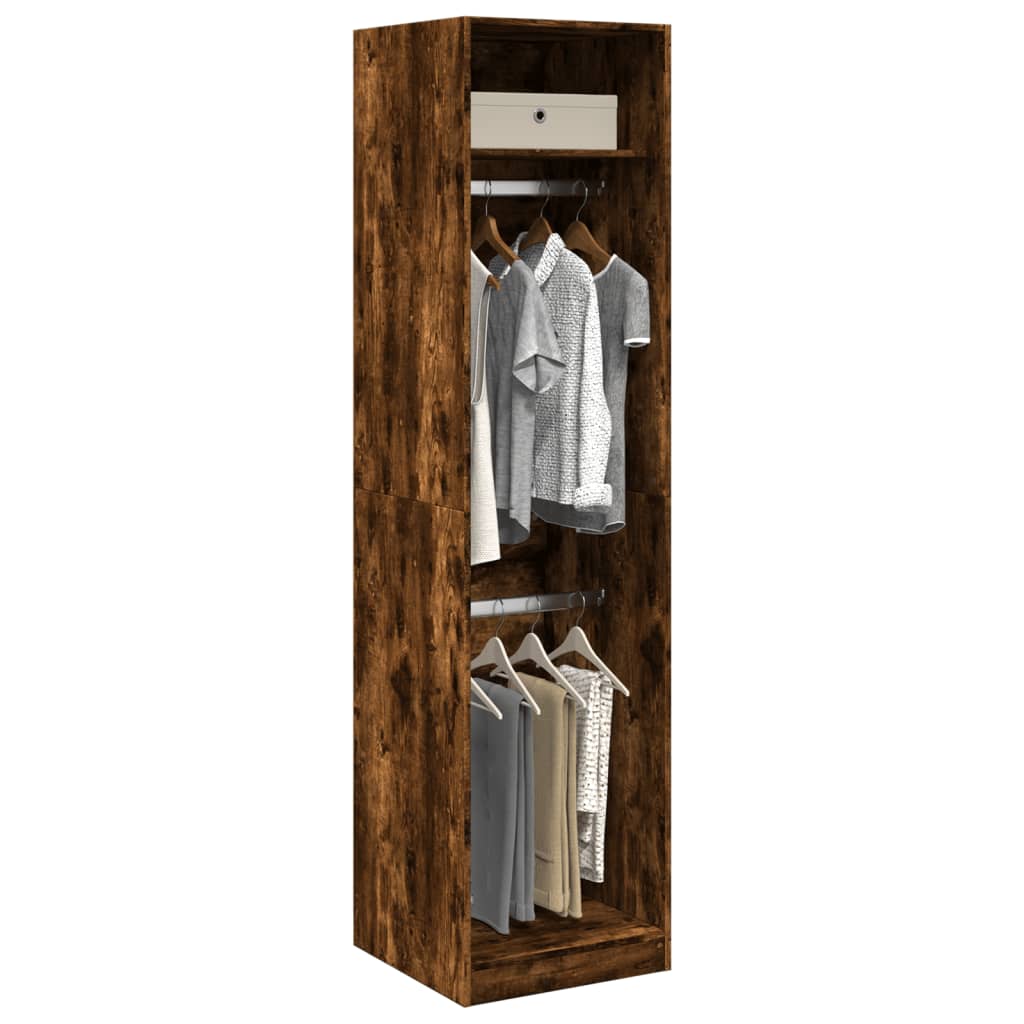 Wardrobe Smoked Oak 50x50x200 cm Engineered Wood