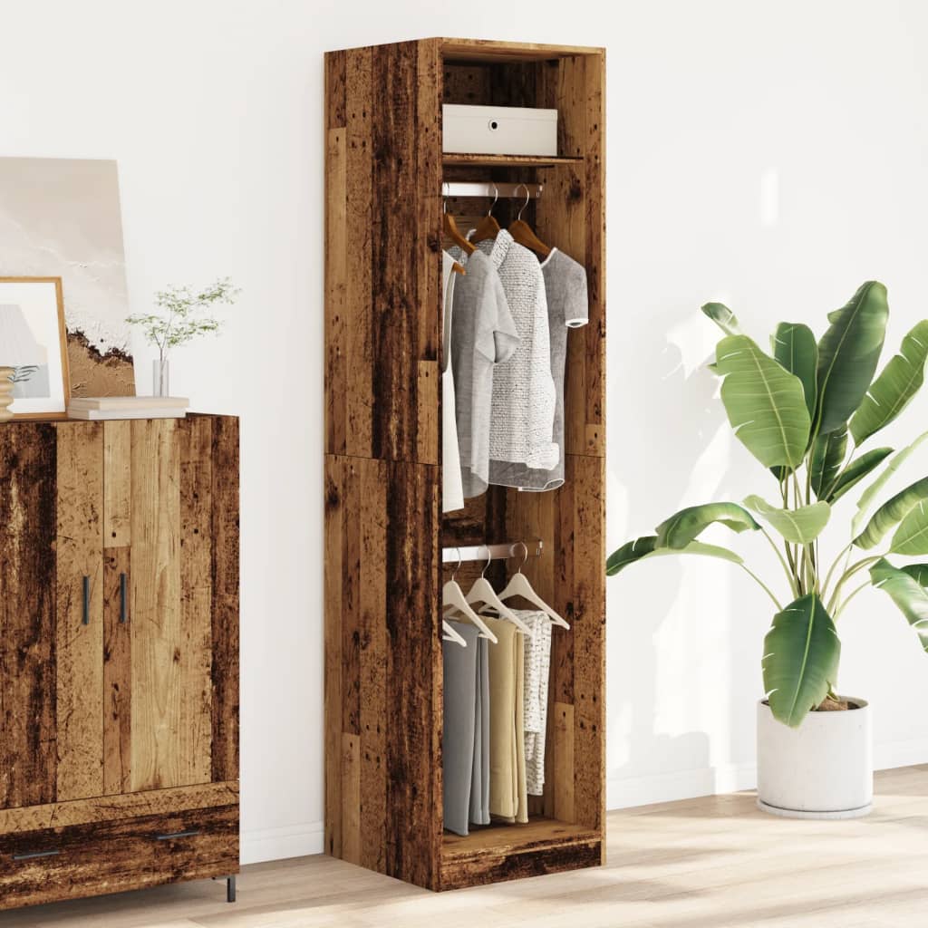 Wardrobe Old Wood 50x50x200 cm Engineered Wood