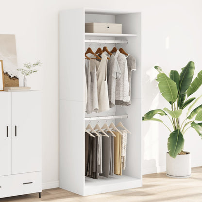 Wardrobe White 80x50x200 cm Engineered Wood