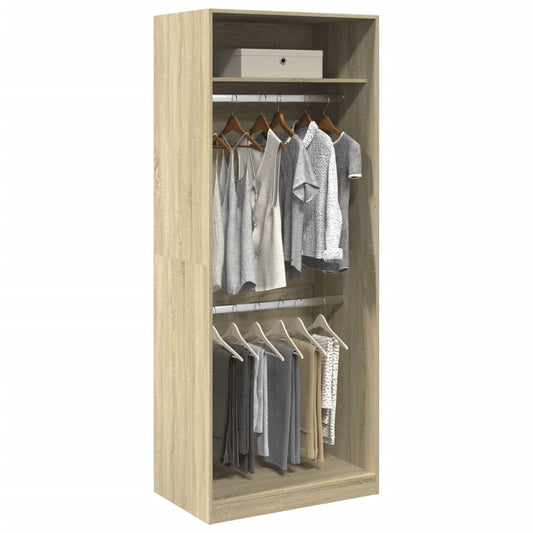 Wardrobe Sonoma Oak 80x50x200 cm Engineered Wood