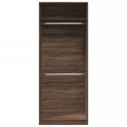 Wardrobe Brown Oak 80x50x200 cm Engineered Wood