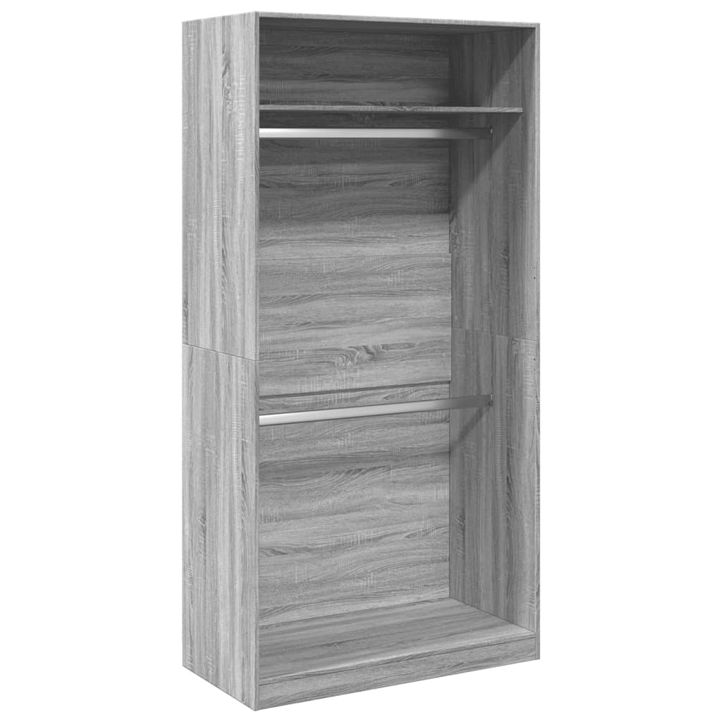 Wardrobe Grey Sonoma 100x50x200 cm Engineered Wood