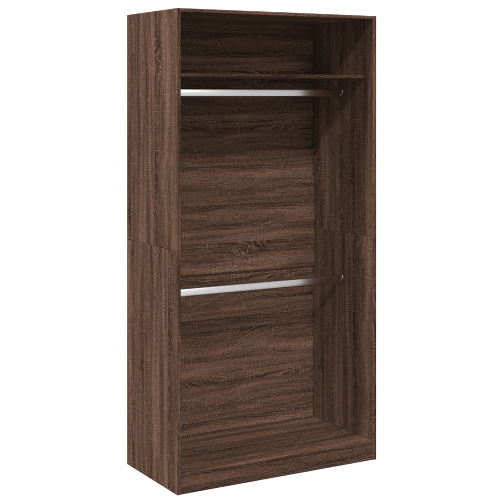 Wardrobe Brown Oak 100x50x200 cm Engineered Wood