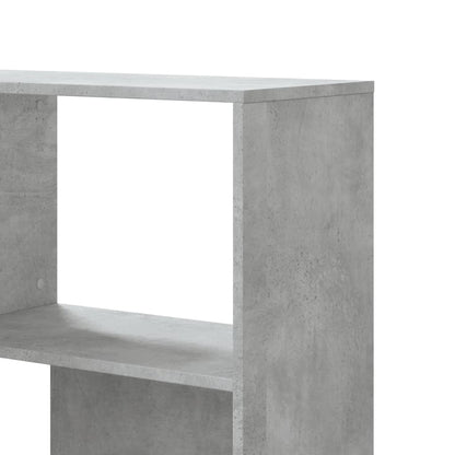 Corner Bookcase 4-Tier Concrete Grey 85x85x140 cm Engineered Wood