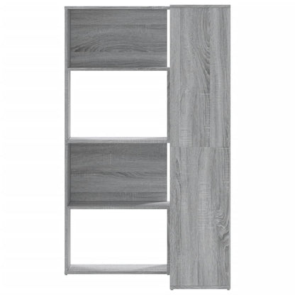 Corner Bookcase 4-Tier Grey Sonoma 85x85x140 cm Engineered Wood