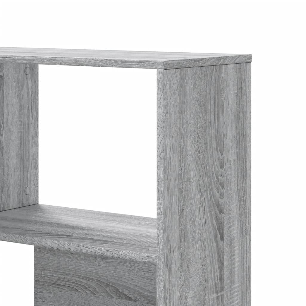 Corner Bookcase 4-Tier Grey Sonoma 85x85x140 cm Engineered Wood