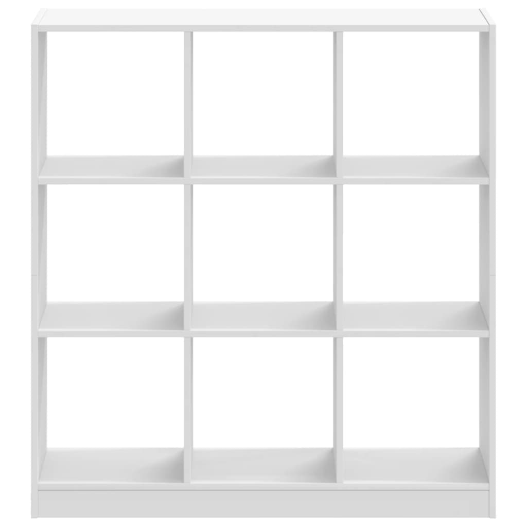 Bookcase White 102x32x108 cm Engineered Wood