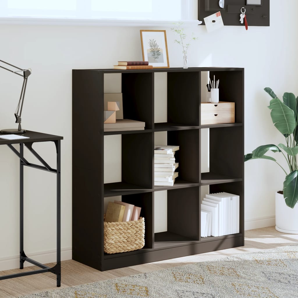 Bookcase Black 102x32x108 cm Engineered Wood