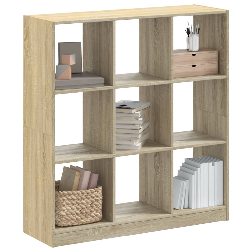 Bookcase Sonoma Oak 102x32x108 cm Engineered Wood