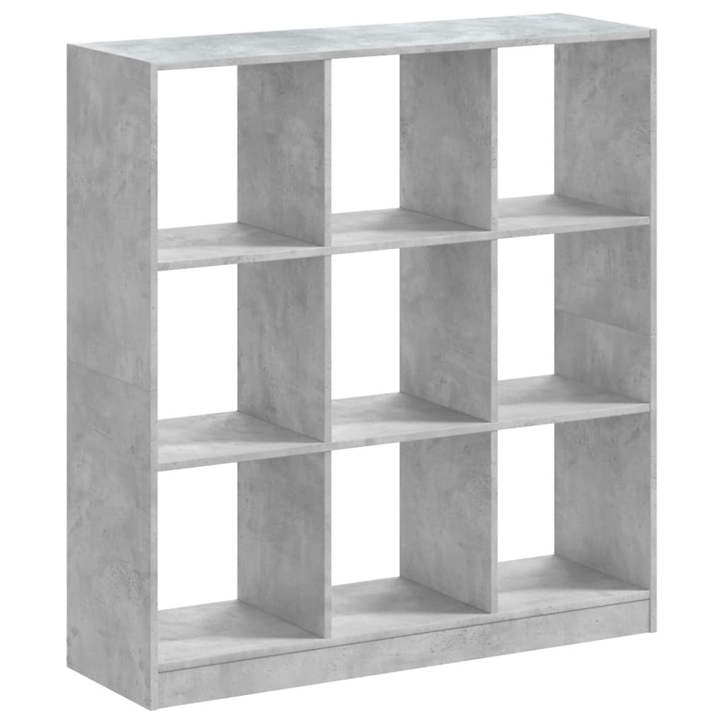 Bookcase Concrete Grey 102x32x108 cm Engineered Wood