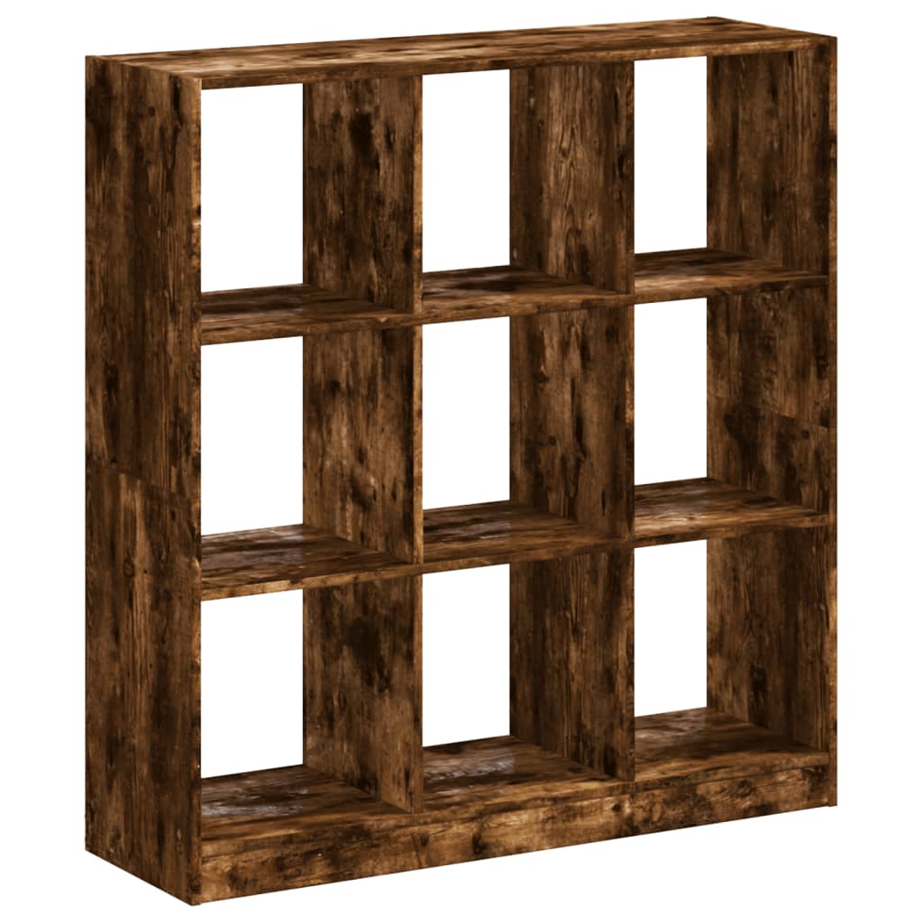 Bookcase Smoked Oak 102x32x108 cm Engineered Wood