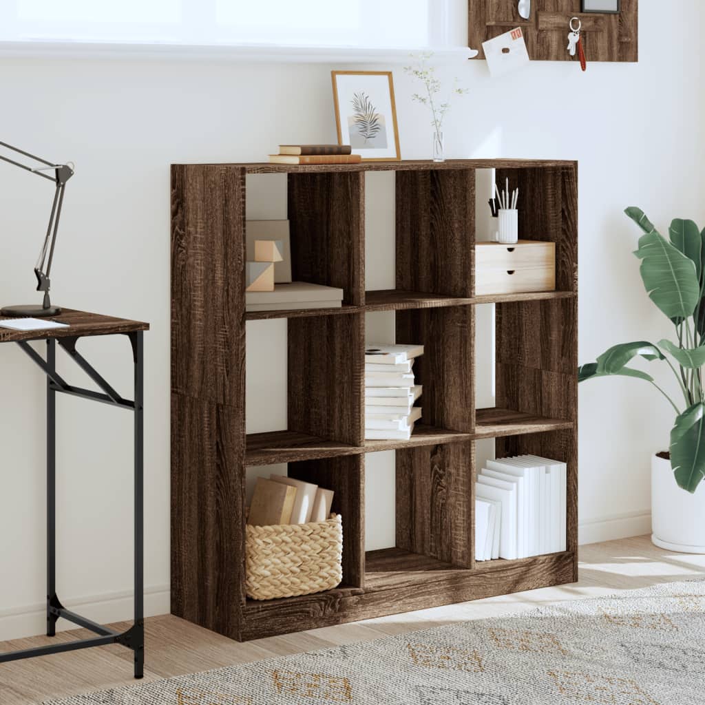 Bookcase Brown Oak 102x32x108 cm Engineered Wood