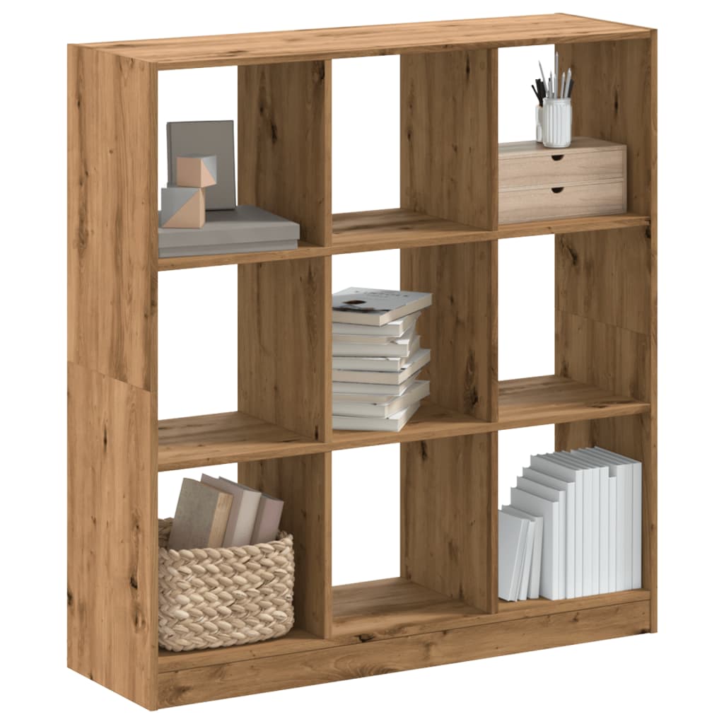 Bookcase Artisian Oak 102x32x108 cm Engineered Wood