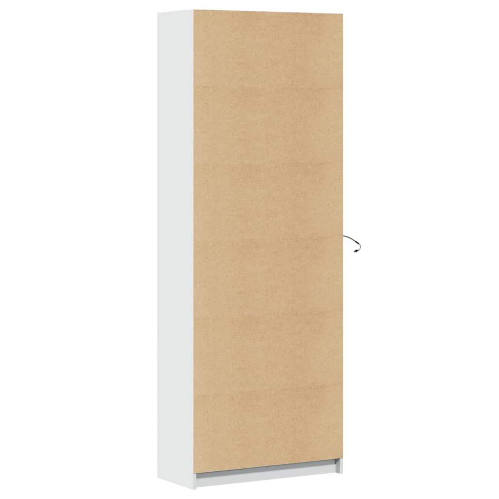 Highboard with LED White 74x32.5x200 cm Engineered Wood