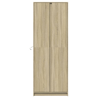 Highboard with LED Sonoma Oak 74x32.5x200 cm Engineered Wood