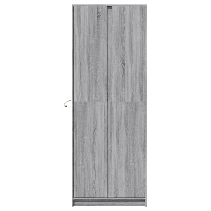 Highboard with LED Grey Sonoma 74x32.5x200 cm Engineered Wood