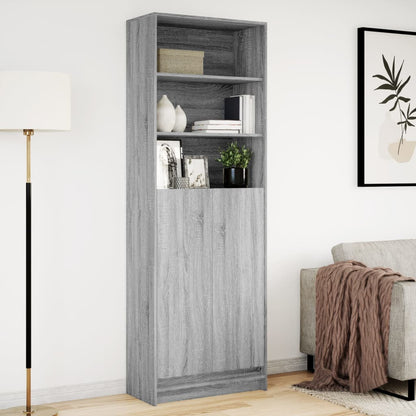 Highboard with LED Grey Sonoma 69x32.5x200 cm Engineered Wood
