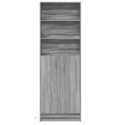 Highboard with LED Grey Sonoma 69x32.5x200 cm Engineered Wood