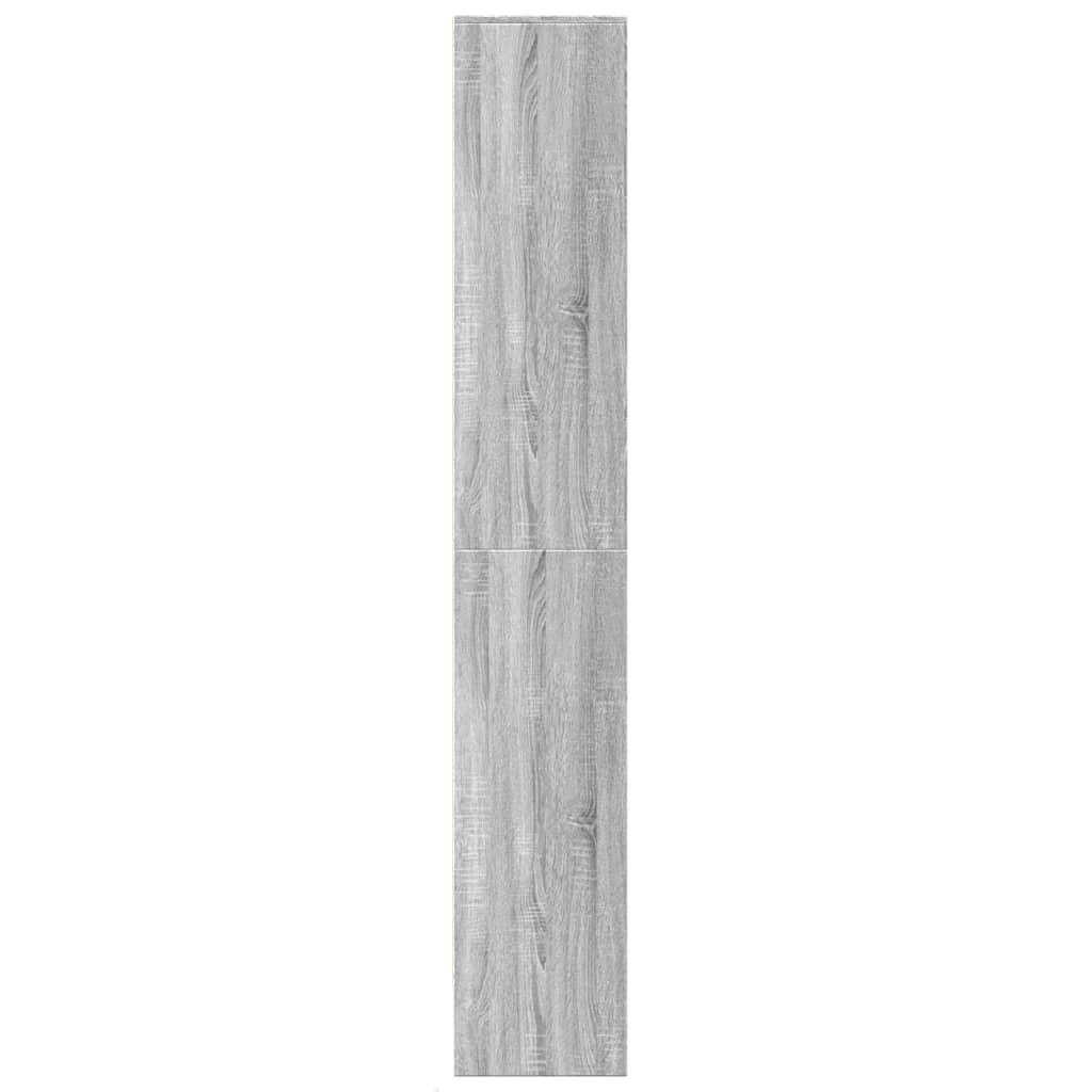 Highboard with LED Grey Sonoma 69x32.5x200 cm Engineered Wood