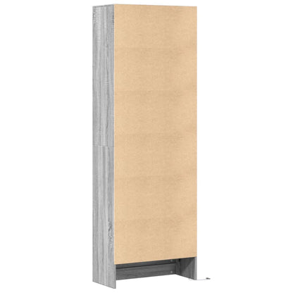 Highboard with LED Grey Sonoma 69x32.5x200 cm Engineered Wood