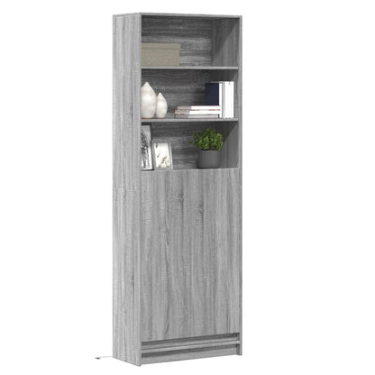 Highboard with LED Grey Sonoma 69x32.5x200 cm Engineered Wood
