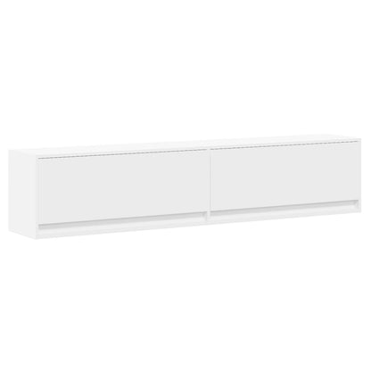 TV Wall Cabinet with LED White 180x31x38 cm