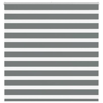 Zebra Blind Dark Grey 145x100 cm Fabric Width 140.9 cm Polyester