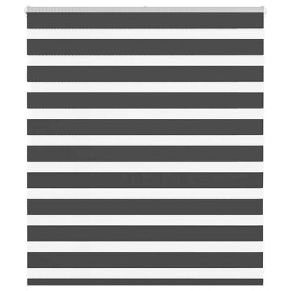 Zebra Blind Black 125x100 cm Fabric Width 120.9 cm Polyester
