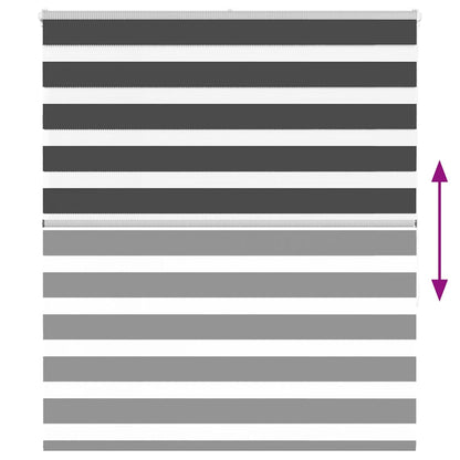 Zebra Blind Black 120x150 cm Fabric Width 115.9 cm Polyester