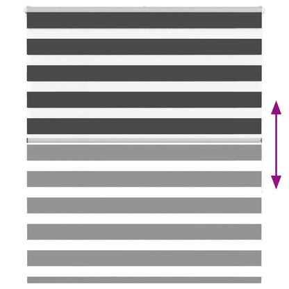 Zebra Blind Black 135x150 cm Fabric Width 130.9 cm Polyester