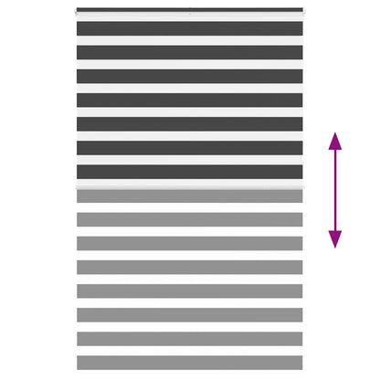 Zebra Blind Black 140x230 cm Fabric Width 135.9 cm Polyester
