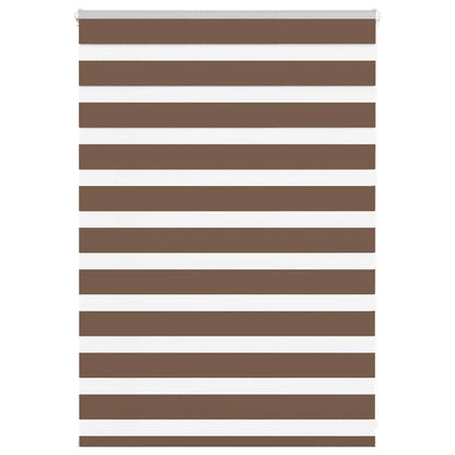Zebra Blind Brown 95x100 cm Fabric Width 90.9 cm Polyester