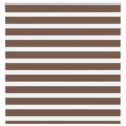 Zebra Blind Brown 145x100 cm Fabric Width 140.9 cm Polyester