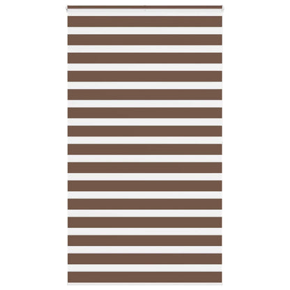 Zebra Blind Brown 130x200 cm Fabric Width 125.9 cm Polyester