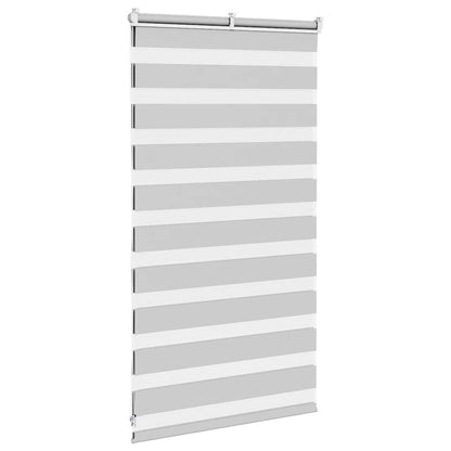 Zebra Blind Light Grey 90x100 cm Fabric Width 85.9 cm Polyester