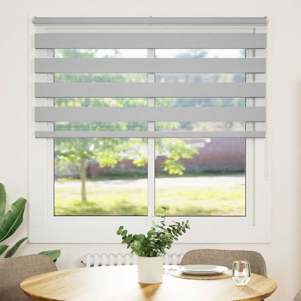 Zebra Blind Light Grey 145x100 cm Fabric Width 140.9 cm Polyester