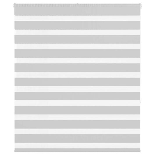 Zebra Blind Light Grey 125x150 cm Fabric Width 120.9 cm Polyester