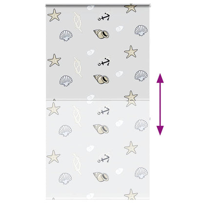 Shower Roller Blind with Cassette 130x240 cm Fabric Width 126 cm