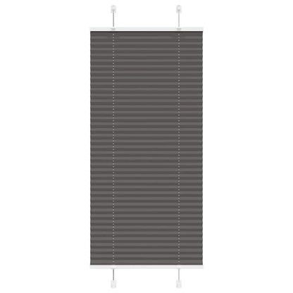 Pleated Blind Black 55x100 cm Fabric Width 54.4 cm Polyester