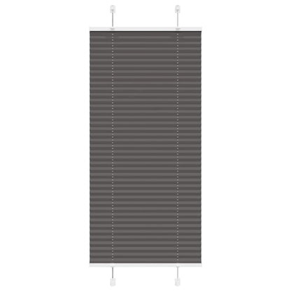 Pleated Blind Black 65x100 cm Fabric Width 64.4 cm Polyester