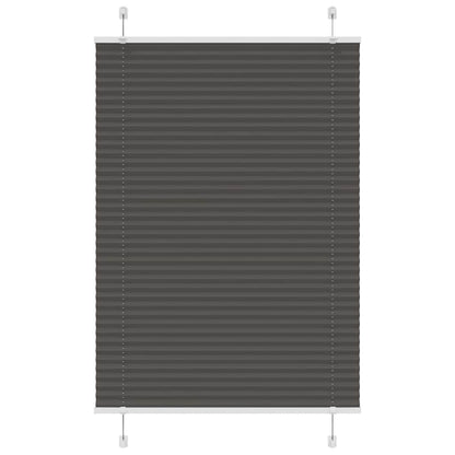 Pleated Blind Black 85x100 cm Fabric Width 84.4 cm Polyester
